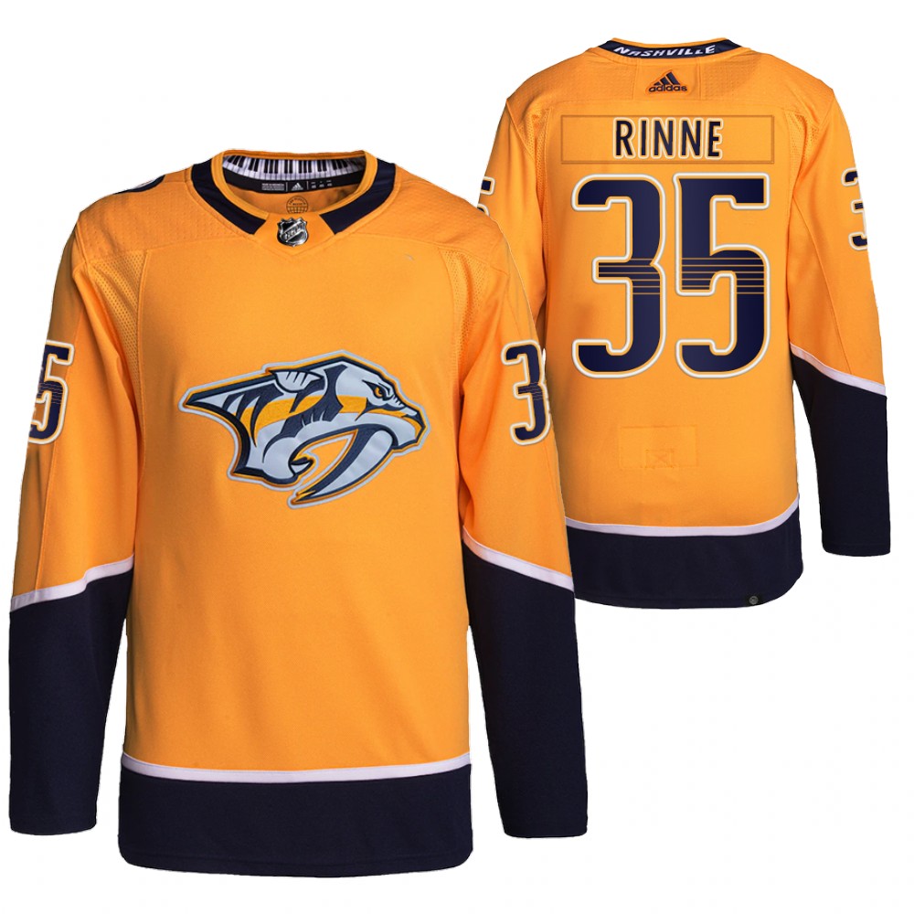 Retired Number Nashville Predators Pekka Rinne Gold Primegreen Authentic Jersey