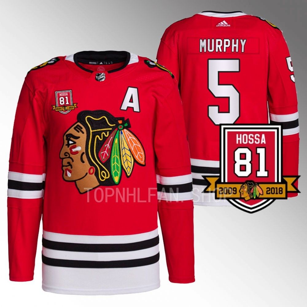 Retirement 81Hossa Patch Chicago Blackhawks Connor Murphy Red Primegreen Jersey men's
