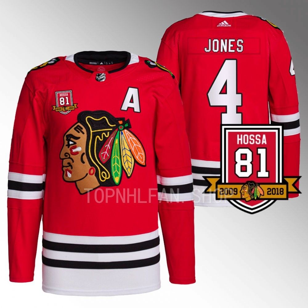 Retirement 81Hossa Patch Chicago Blackhawks Seth Jones Red Primegreen Jersey men's
