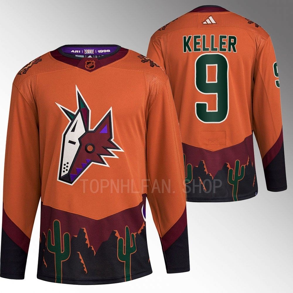 Reverse Retro 2.0 Arizona Coyotes Clayton Keller 2022 Orange Authentic Primegreen Jersey men's