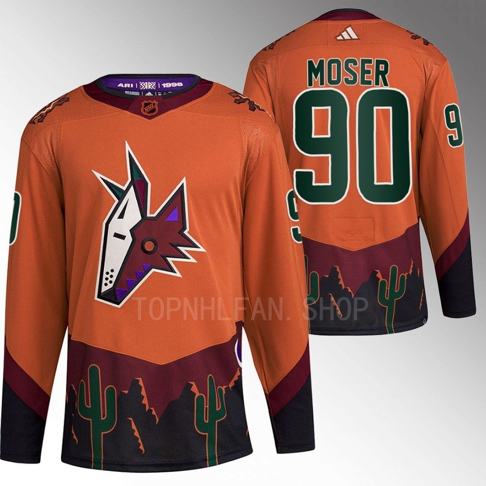 Reverse Retro 2.0 Arizona Coyotes Janis Moser 2022 Orange Authentic Primegreen Jersey men's