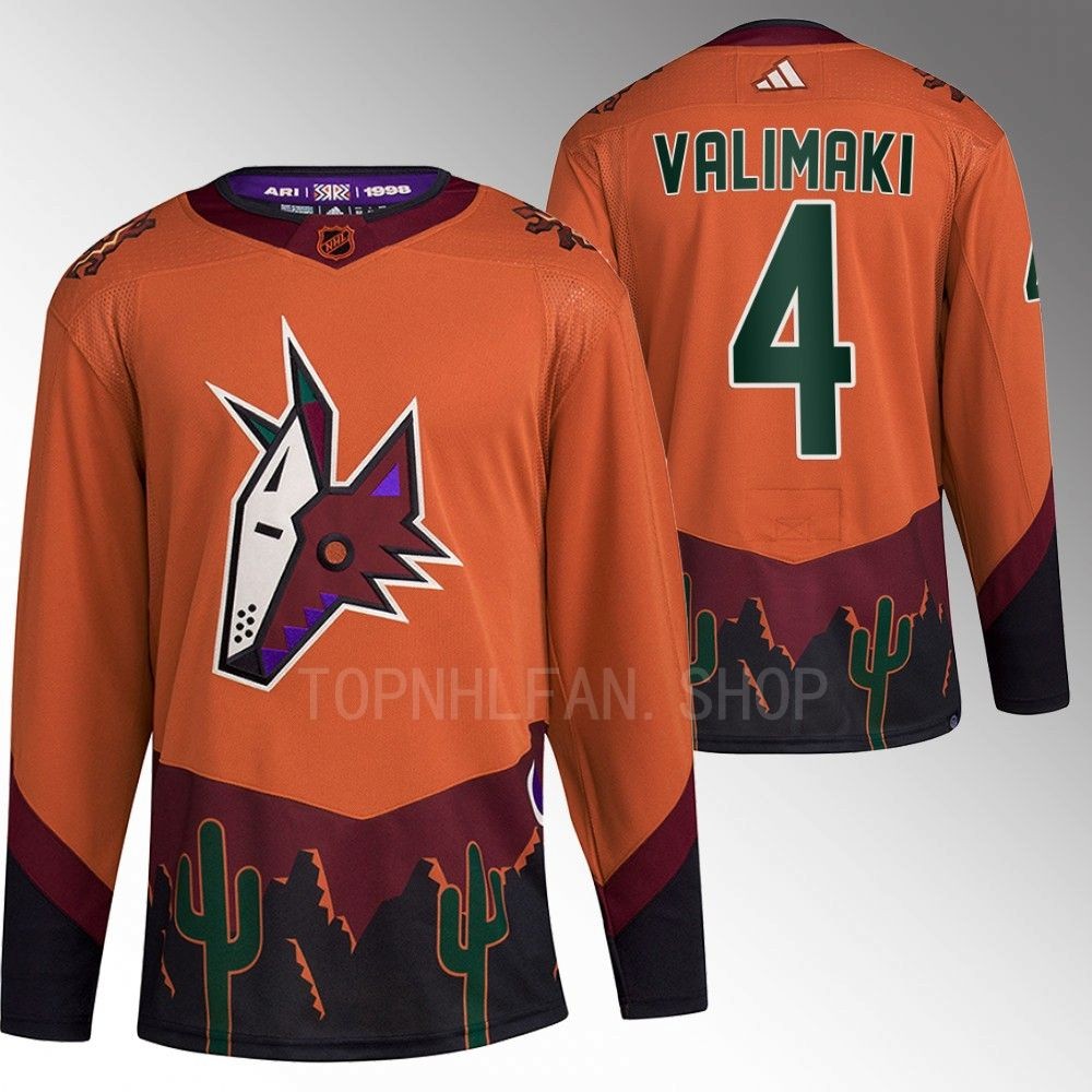 Reverse Retro 2.0 Arizona Coyotes Juuso Valimaki 2022 Orange Authentic Primegreen Jersey men's