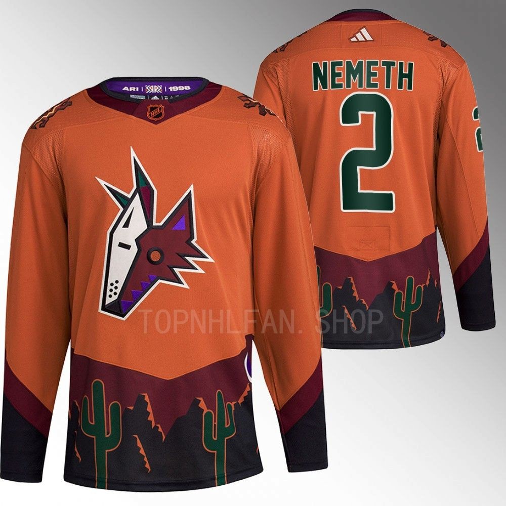 Reverse Retro 2.0 Arizona Coyotes Patrik Nemeth 2022 Orange Authentic Primegreen Jersey men's