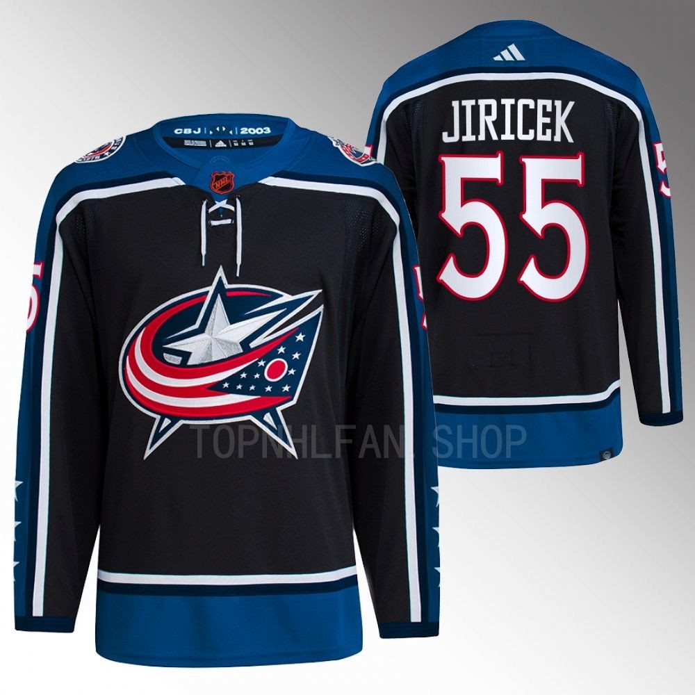 Reverse Retro 2.0 Columbus Blue Jackets David Jiricek 2022 Black Authentic Primegreen Jersey men's