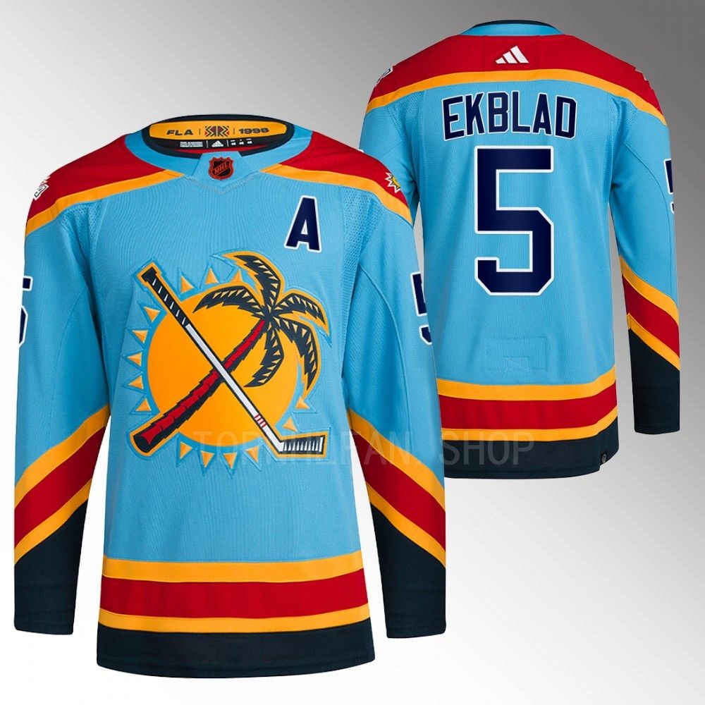 Reverse Retro 2.0 Florida Panthers Aaron Ekblad 2022 Blue Authentic Primegreen Jersey men's