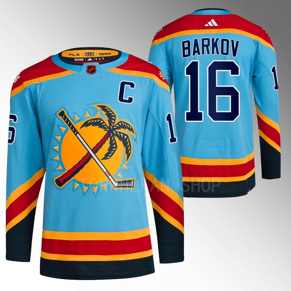 Reverse Retro 2.0 Florida Panthers Aleksander Barkov 2022 Blue Authentic Primegreen Jersey men's