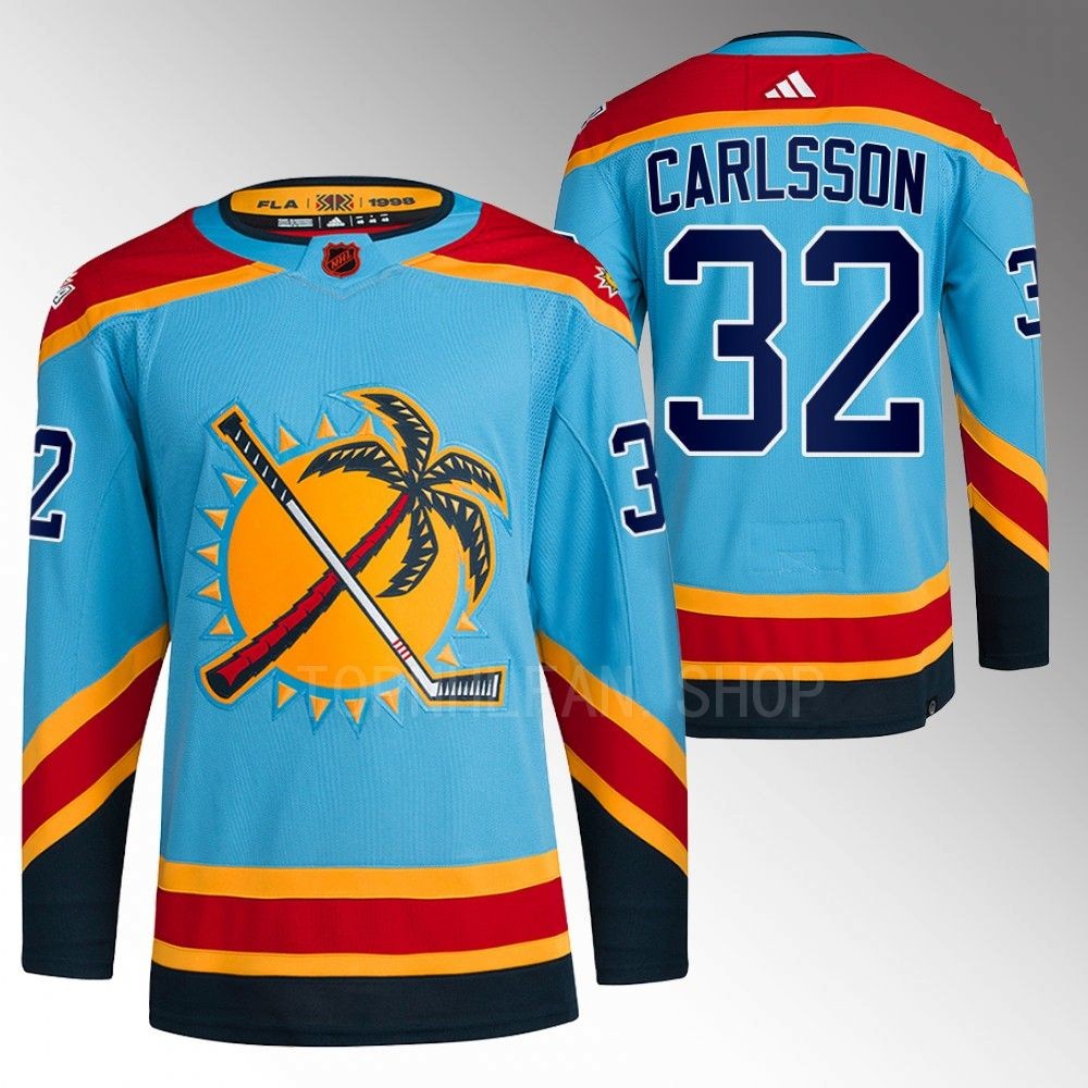 Reverse Retro 2.0 Florida Panthers Lucas Carlsson 2022 Blue Authentic Primegreen Jersey men's