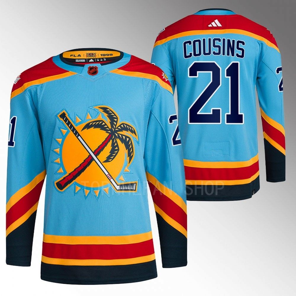 Reverse Retro 2.0 Florida Panthers Nick Cousins 2022 Blue Authentic Primegreen Jersey men's