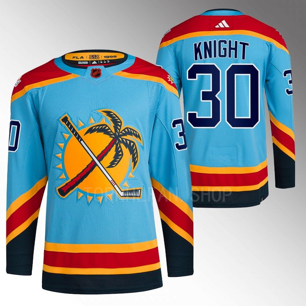 Reverse Retro 2.0 Florida Panthers Spencer Knight 2022 Blue Authentic Primegreen Jersey men's