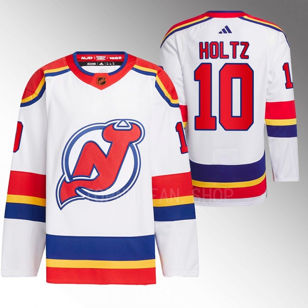 Reverse Retro 2.0 New Jersey Devils Alexander Holtz 2022 White Authentic Primegreen Jersey men's