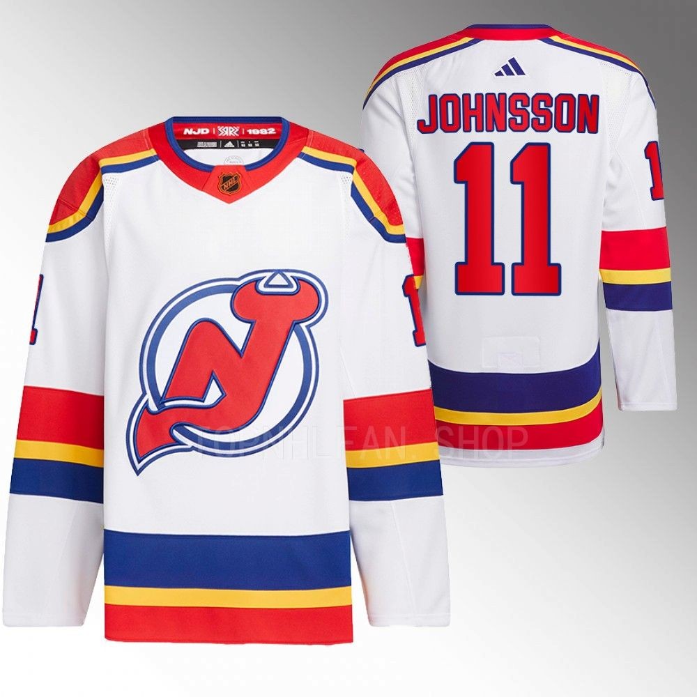 Reverse Retro 2.0 New Jersey Devils Andreas Johnsson 2022 White Authentic Primegreen Jersey men's