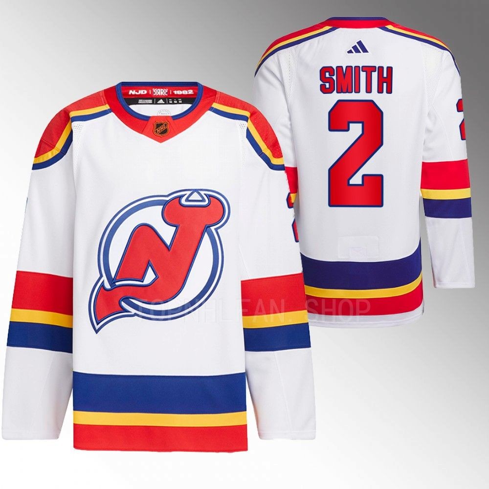 Reverse Retro 2.0 New Jersey Devils Brendan Smith 2022 White Authentic Primegreen Jersey men's