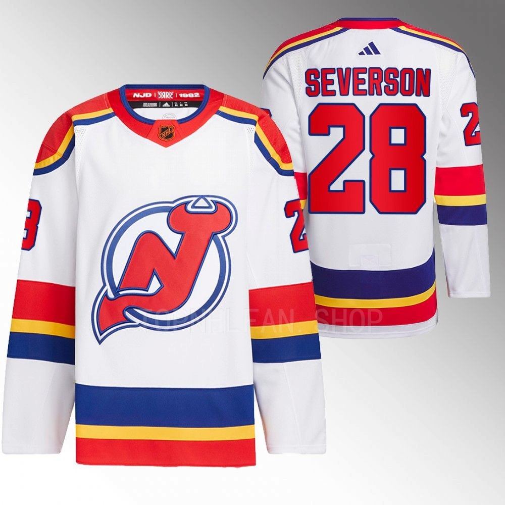 Reverse Retro 2.0 New Jersey Devils Damon Severson 2022 White Authentic Primegreen Jersey men's