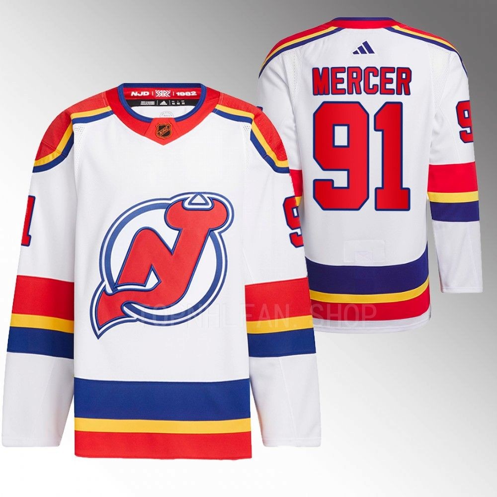 Reverse Retro 2.0 New Jersey Devils Dawson Mercer 2022 White Authentic Primegreen Jersey men's