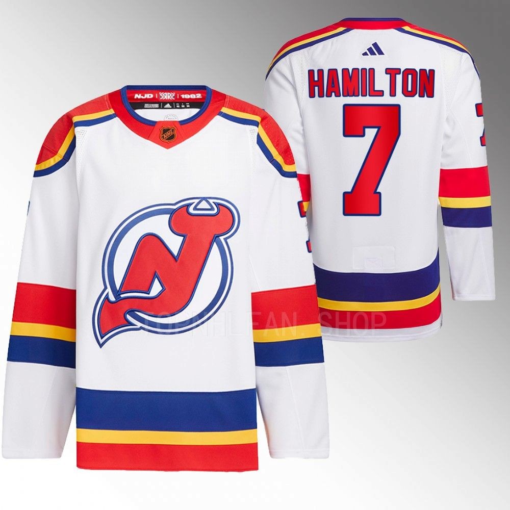 Reverse Retro 2.0 New Jersey Devils Dougie Hamilton 2022 White Authentic Primegreen Jersey men's
