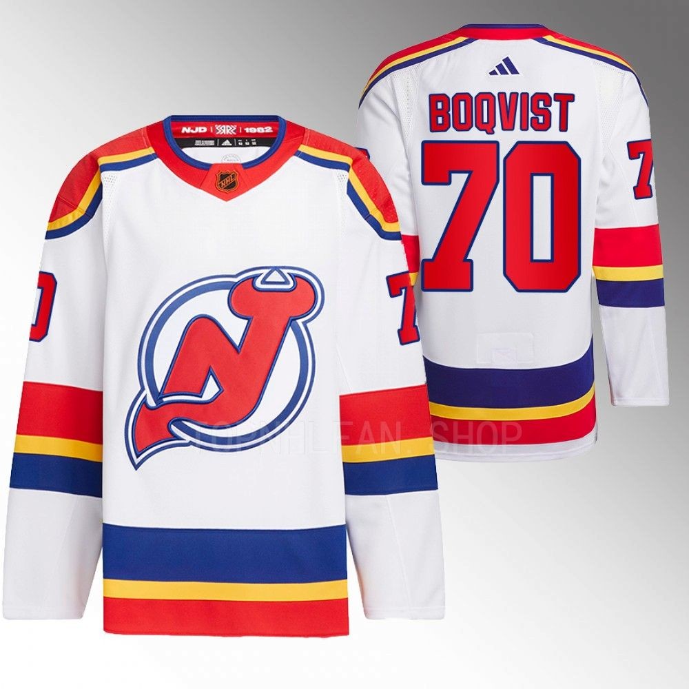 Reverse Retro 2.0 New Jersey Devils Jesper Boqvist 2022 White Authentic Primegreen Jersey men's