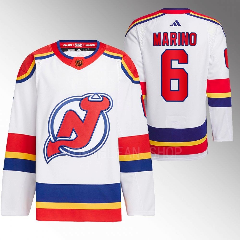 Reverse Retro 2.0 New Jersey Devils John Marino 2022 White Authentic Primegreen Jersey men's