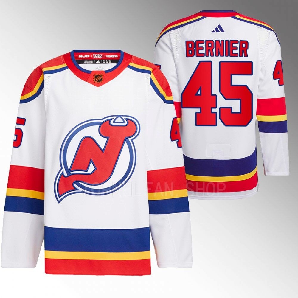 Reverse Retro 2.0 New Jersey Devils Jonathan Bernier 2022 White Authentic Primegreen Jersey men's