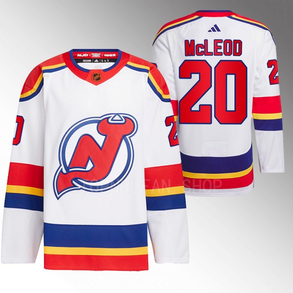 Reverse Retro 2.0 New Jersey Devils Michael McLeod 2022 White Authentic Primegreen Jersey men's