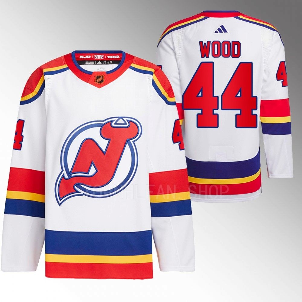 Reverse Retro 2.0 New Jersey Devils Miles Wood 2022 White Authentic Primegreen Jersey men's