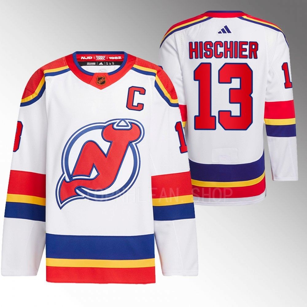 Reverse Retro 2.0 New Jersey Devils Nico Hischier 2022 White Authentic Primegreen Jersey men's