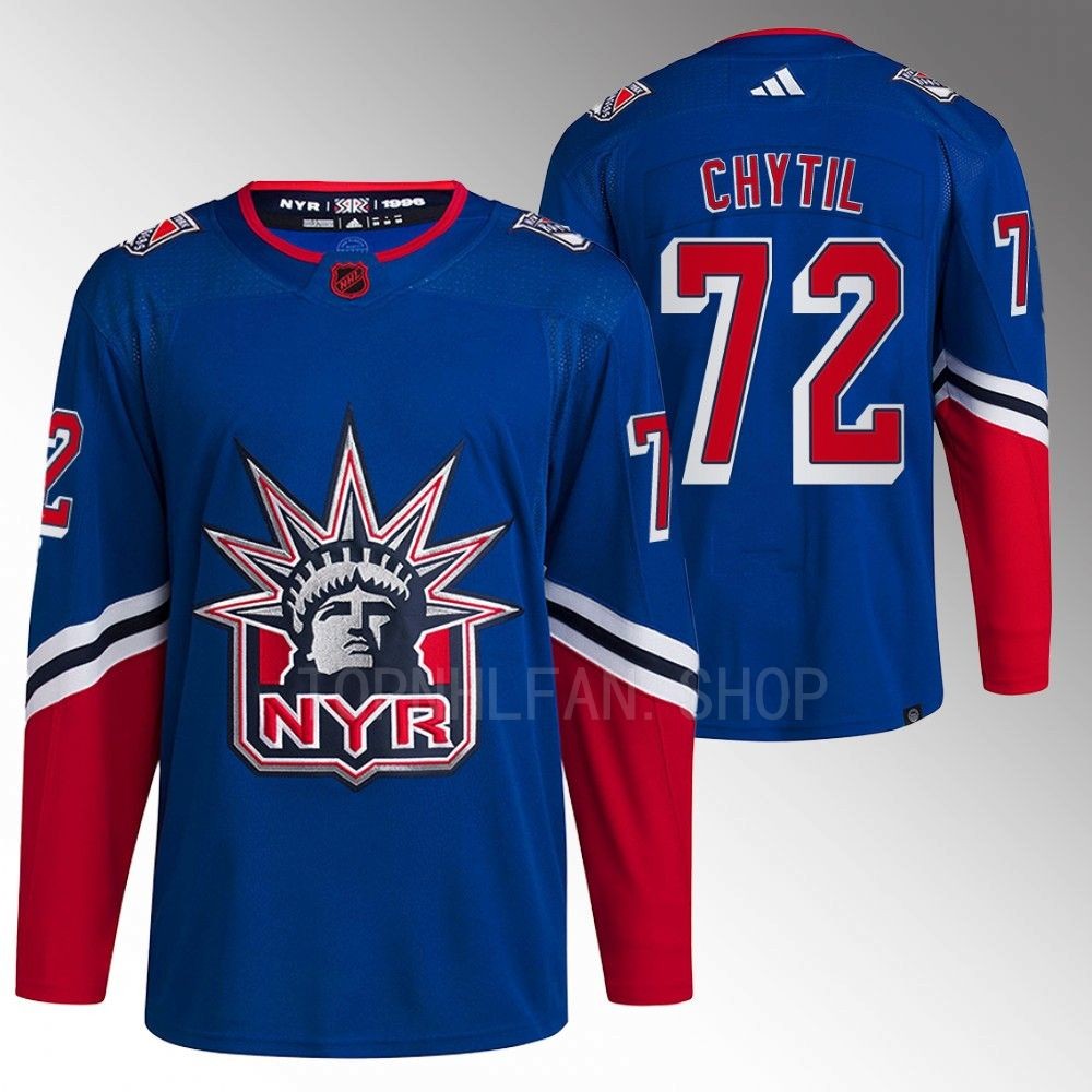 Reverse Retro 2.0 New York Rangers Filip Chytil 2022 Blue Authentic Primegreen Jersey men's