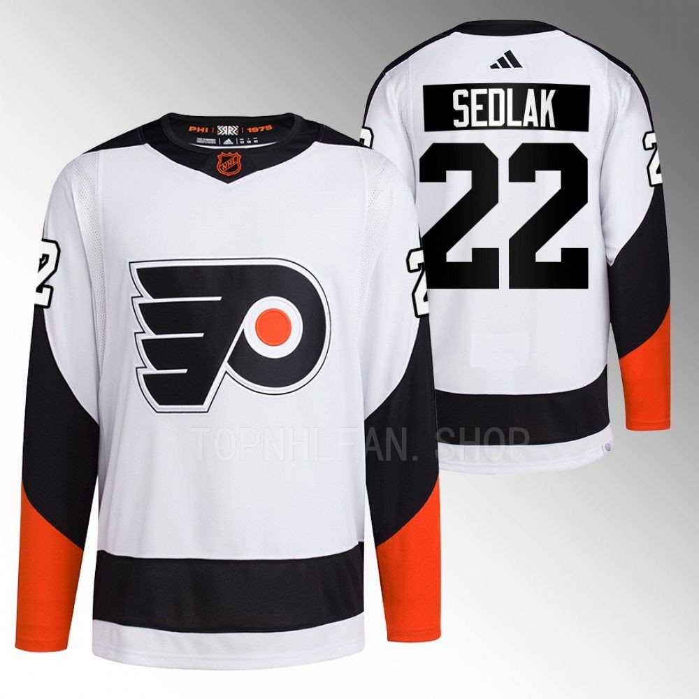 Reverse Retro 2.0 Philadelphia Flyers Lukas Sedlak 2022 White Authentic Primegreen Jersey men's