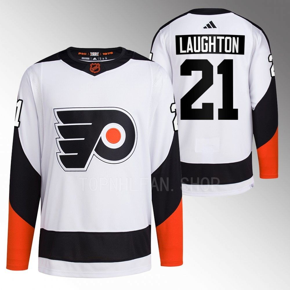 Reverse Retro 2.0 Philadelphia Flyers Scott Laughton 2022 White Authentic Primegreen Jersey men's