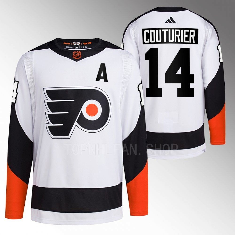 Reverse Retro 2.0 Philadelphia Flyers Sean Couturier 2022 White Authentic Primegreen Jersey men's