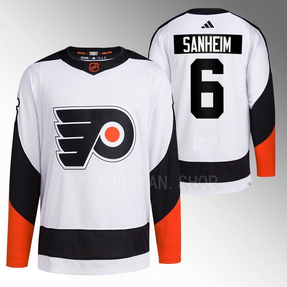 Reverse Retro 2.0 Philadelphia Flyers Travis Sanheim 2022 White Authentic Primegreen Jersey men's
