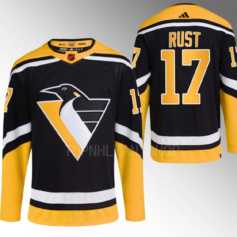 Reverse Retro 2.0 Pittsburgh Penguins Bryan Rust 2022 Black Authentic Primegreen Jersey men's