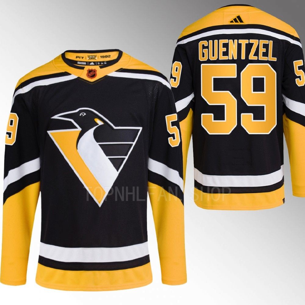 Reverse Retro 2.0 Pittsburgh Penguins Jake Guentzel 2022 Black Authentic Primegreen Jersey men's