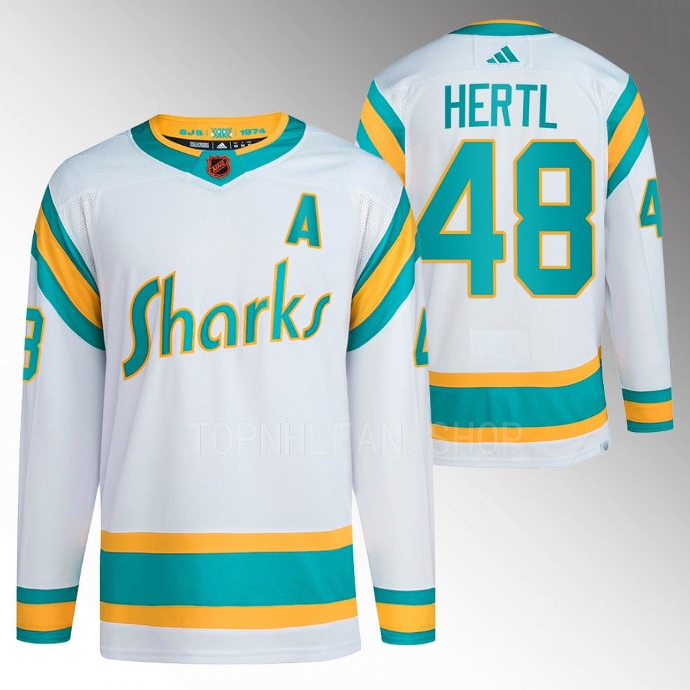 Reverse Retro 2.0 San Jose Sharks Tomas Hertl 2022 White Authentic Primegreen Jersey men's