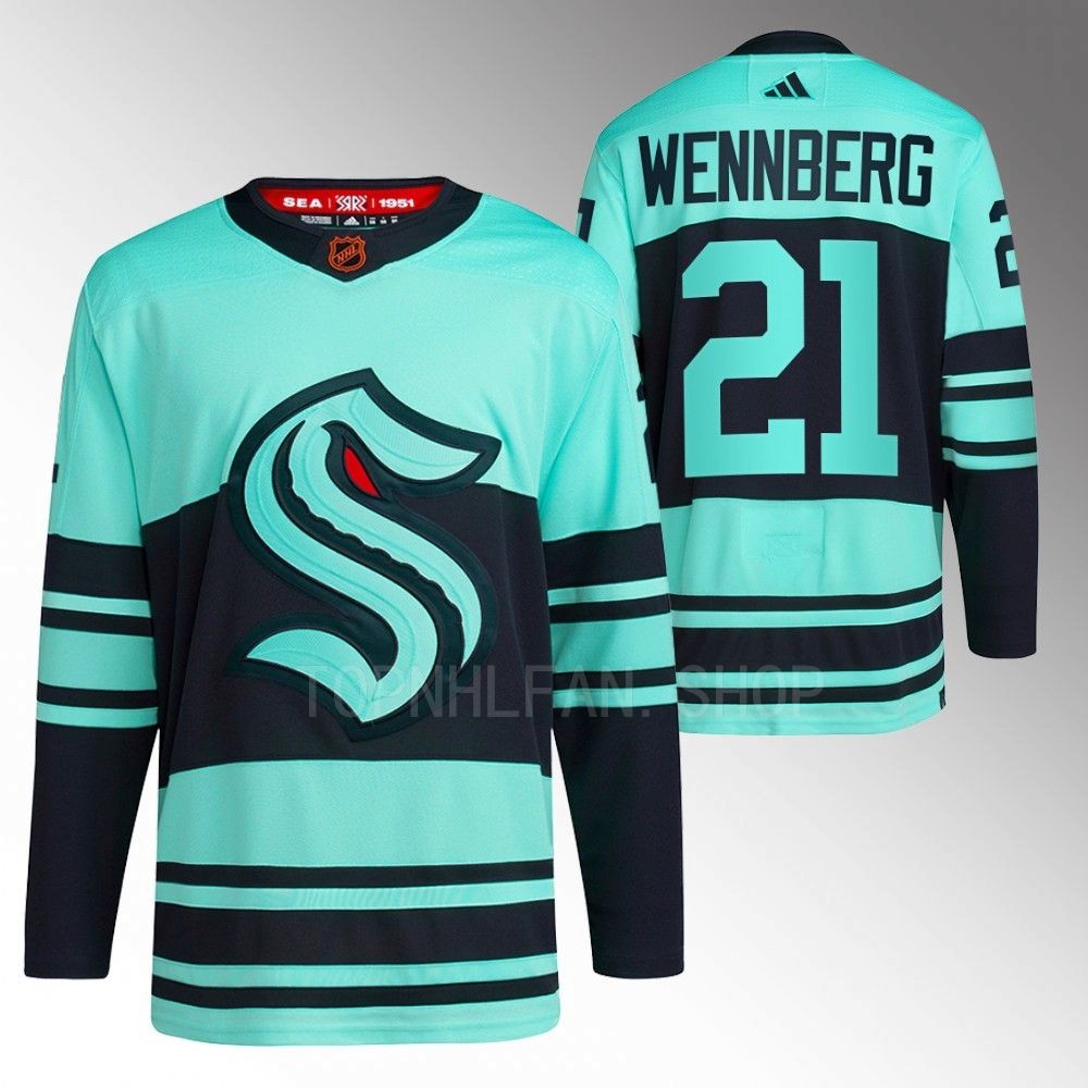 Reverse Retro 2.0 Seattle Kraken Alexander Wennberg 2022 Ice Blue Authentic Primegreen Jersey men's