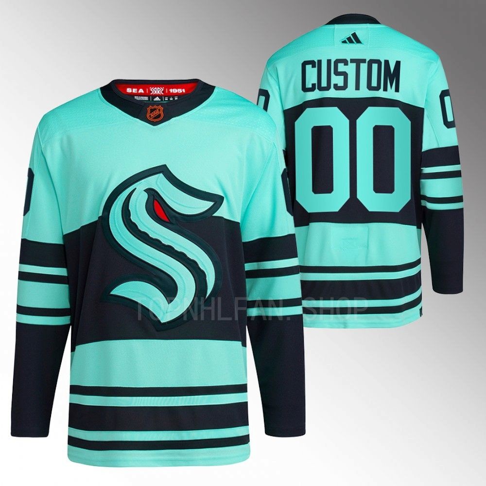 Reverse Retro 2.0 Seattle Kraken Custom 2022 Ice Blue Authentic Primegreen Jersey men's
