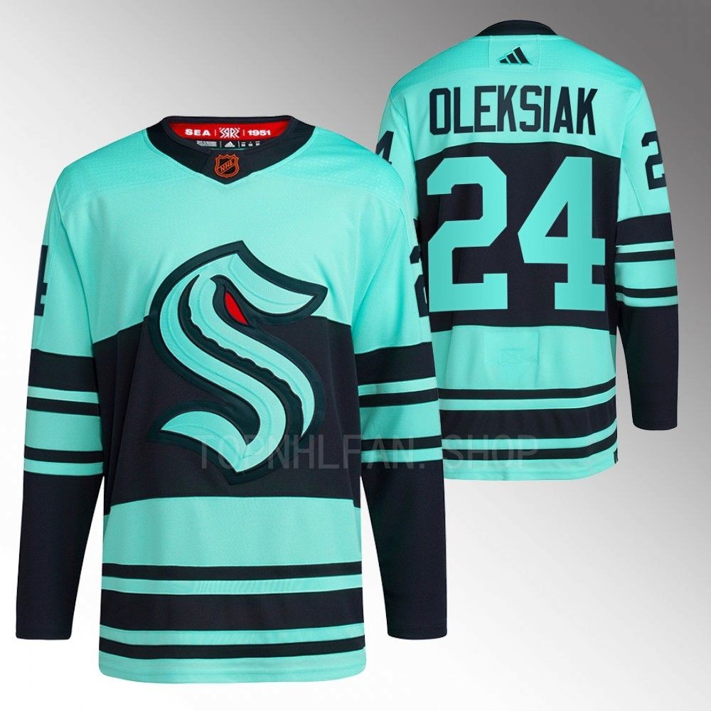 Reverse Retro 2.0 Seattle Kraken Jamie Oleksiak 2022 Ice Blue Authentic Primegreen Jersey men's