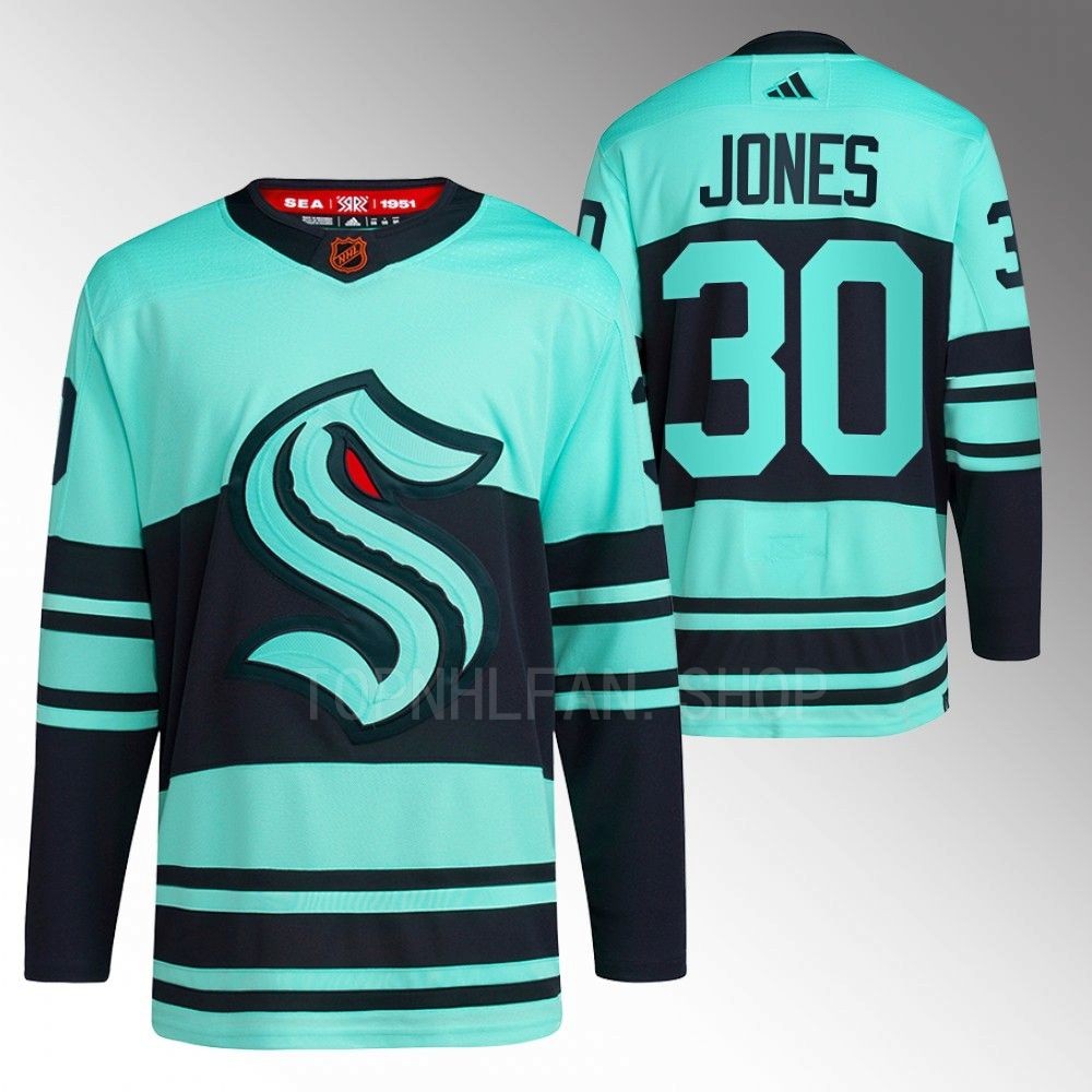 Reverse Retro 2.0 Seattle Kraken Martin Jones 2022 Ice Blue Authentic Primegreen Jersey men's