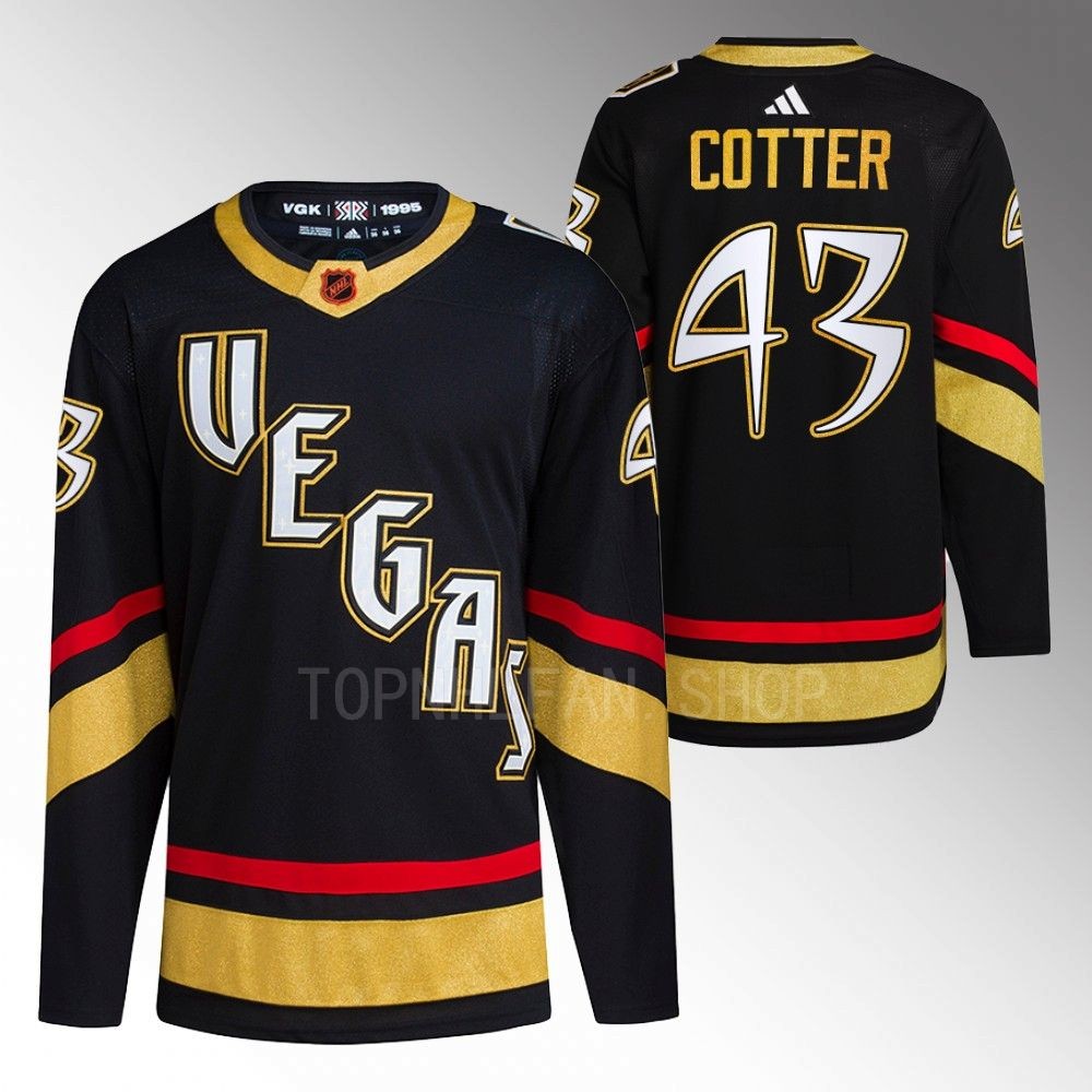 Reverse Retro 2.0 Vegas Golden Knights Paul Cotter 2022 Black Primegreen Authentic Jersey men's