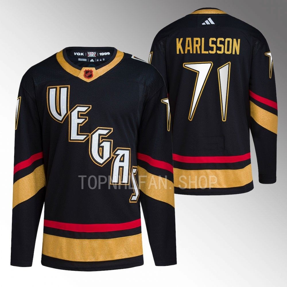 Reverse Retro 2.0 Vegas Golden Knights William Karlsson 2022 Black Primegreen Authentic Jersey men's
