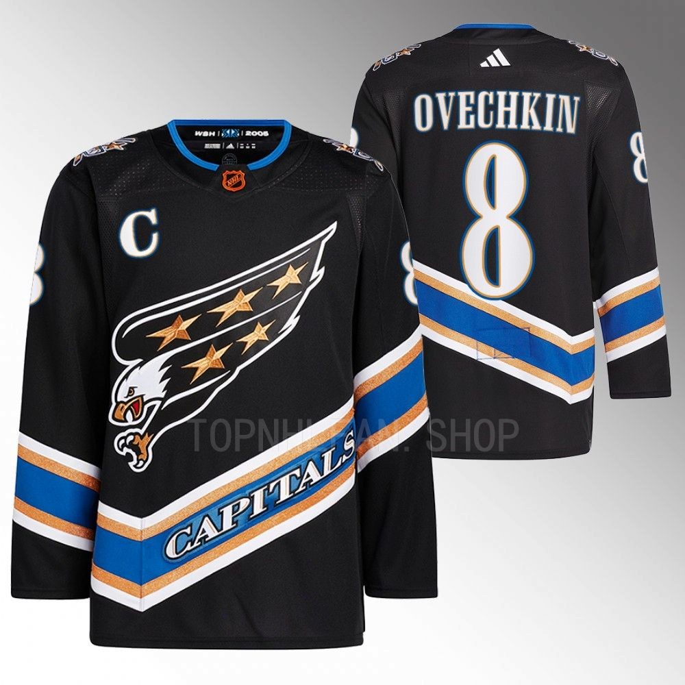 Reverse Retro 2.0 Washington Capitals Alexander Ovechkin 2022 Black Authentic Primegreen Jersey men's