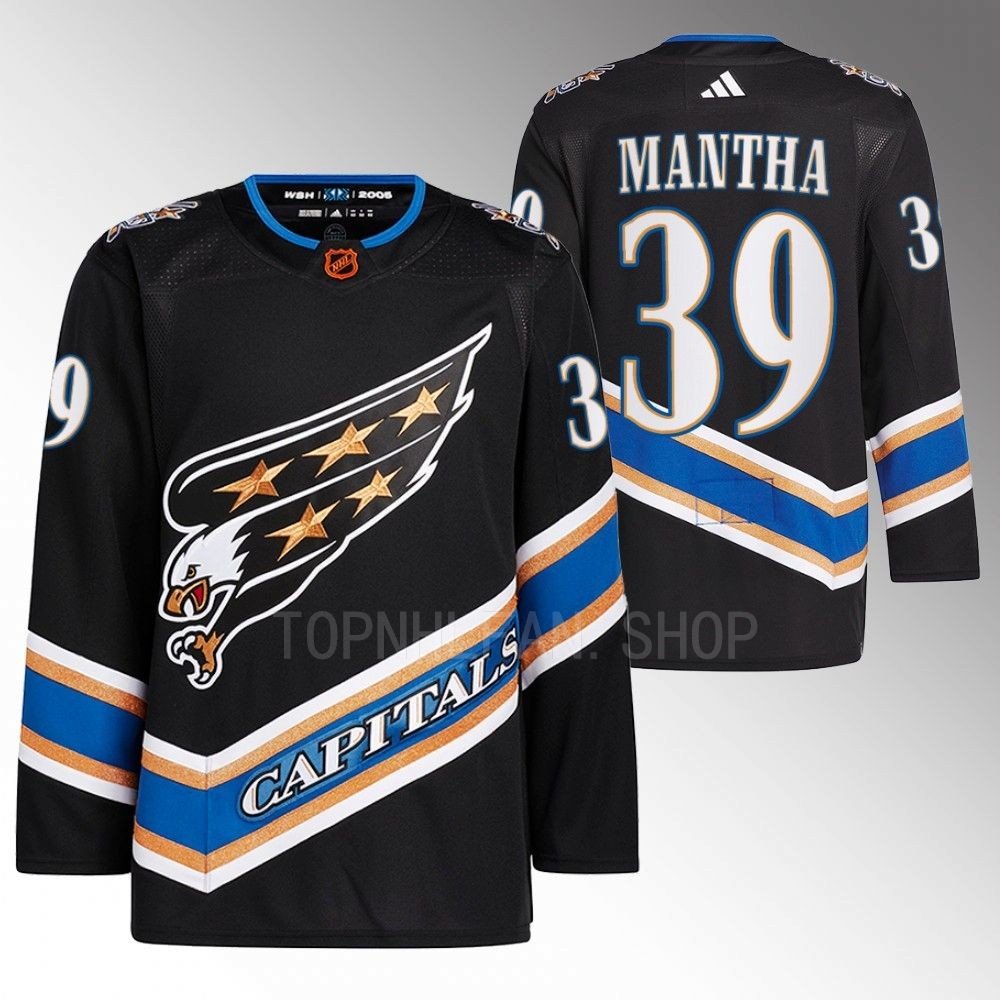 Reverse Retro 2.0 Washington Capitals Anthony Mantha 2022 Black Authentic Primegreen Jersey men's