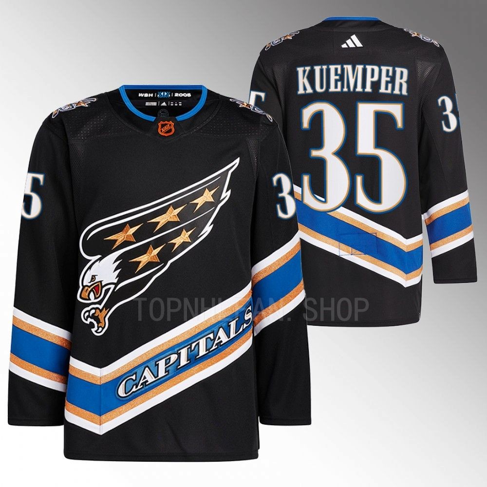 Reverse Retro 2.0 Washington Capitals Darcy Kuemper 2022 Black Authentic Primegreen Jersey men's