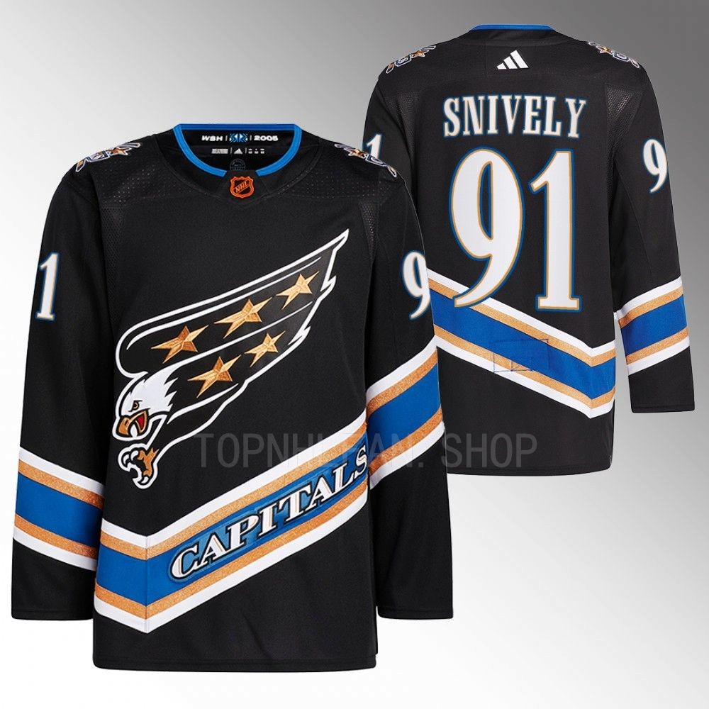 Reverse Retro 2.0 Washington Capitals Joe Snively 2022 Black Authentic Primegreen Jersey men's