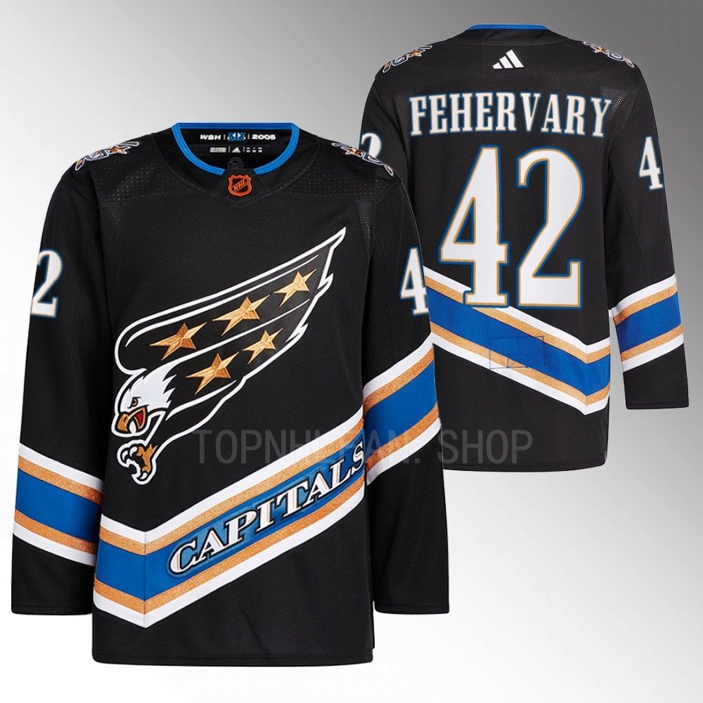 Reverse Retro 2.0 Washington Capitals Martin Fehervary 2022 Black Authentic Primegreen Jersey men's