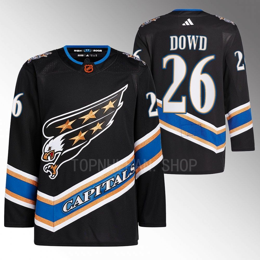Reverse Retro 2.0 Washington Capitals Nic Dowd 2022 Black Authentic Primegreen Jersey men's