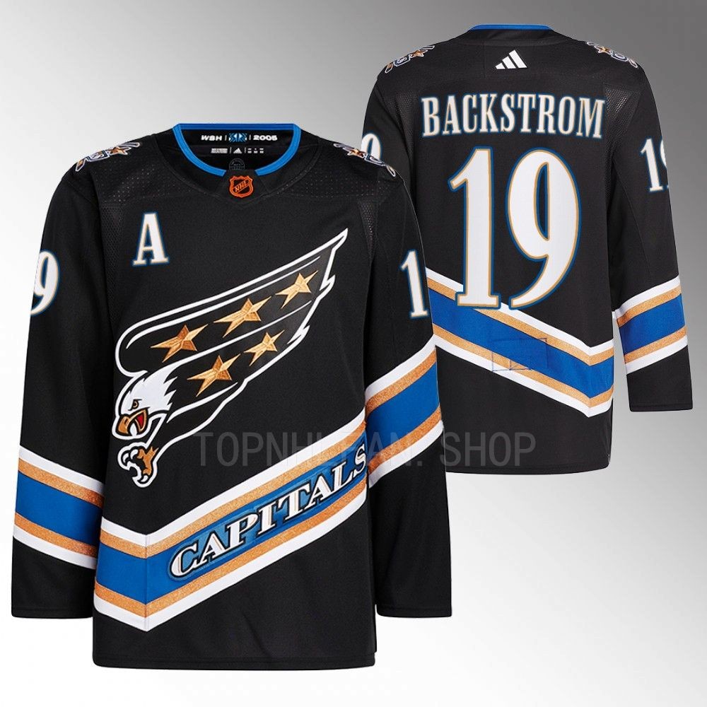 Reverse Retro 2.0 Washington Capitals Nicklas Backstrom 2022 Black Authentic Primegreen Jersey men's