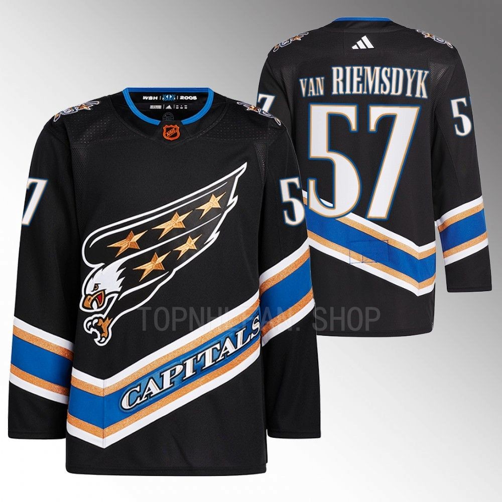 Reverse Retro 2.0 Washington Capitals Trevor van Riemsdyk 2022 Black Authentic Primegreen Jersey men's