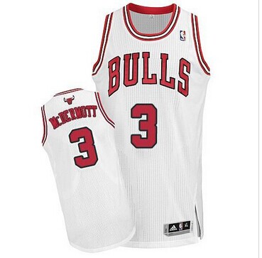 Revolution 30 Bulls #3 Doug McDermott White Stitched NBA Jersey