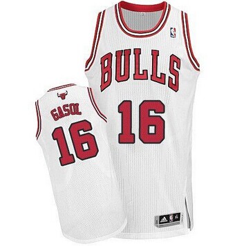 Revolution 30 Chicago Bulls #16 Pau Gasol White Stitched NBA Jersey