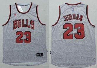 Revolution 30 Chicago Bulls #23 Michael Jordan Grey Stitched NBA Jersey